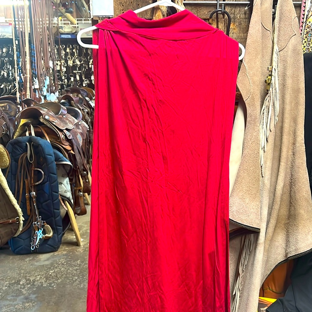 NWT Red High Slit Skirt Large